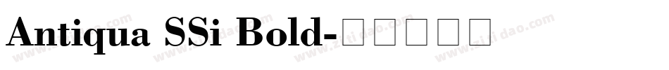 Antiqua SSi Bold字体转换